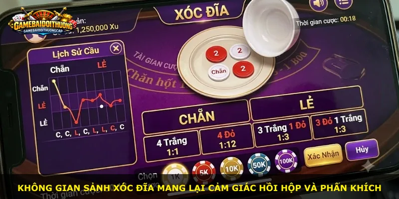 Không gian sảnh xóc đĩa mang lại cảm giác hồi hộp và phấn khích