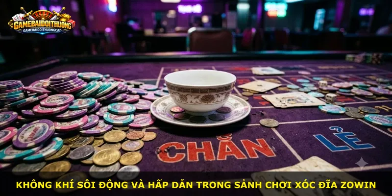 Không khí sôi động và hấp dẫn trong sảnh chơi Xóc Đĩa ZOWIN
