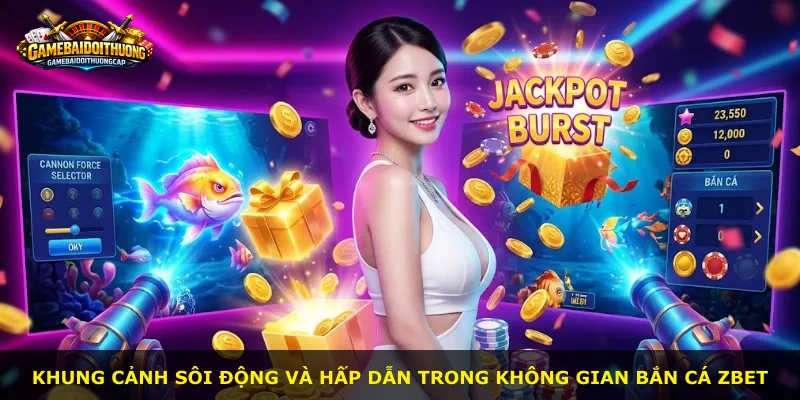 Khung cảnh sôi động và hấp dẫn trong không gian bắn cá Zbet