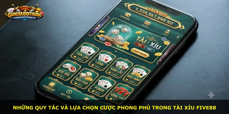 Những quy tắc và lựa chọn cược phong phú trong Tài Xỉu Five88