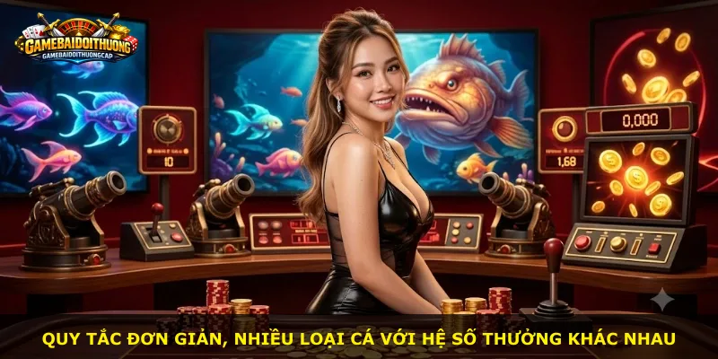Quy tắc đơn giản, nhiều loại cá với hệ số thưởng khác nhau