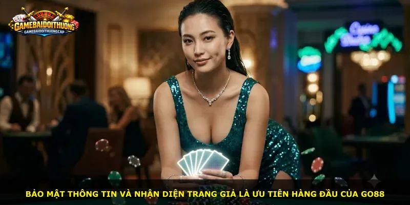 Bảo mật thông tin và nhận diện trang giả là ưu tiên hàng đầu của Go88