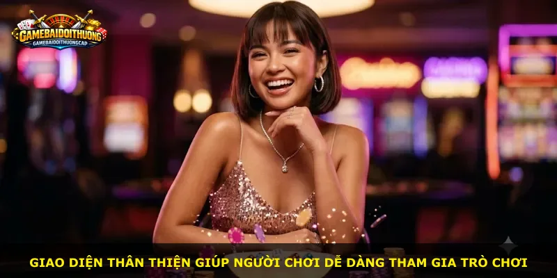Giao diện thân thiện giúp người chơi dễ dàng tham gia trò chơi
