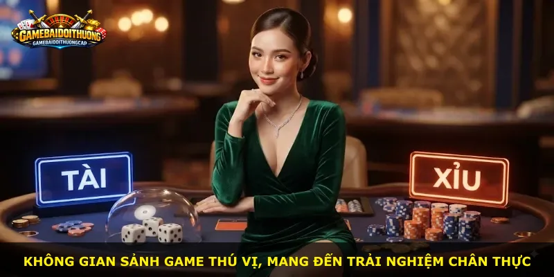 Không gian sảnh game thú vị, mang đến trải nghiệm chân thực