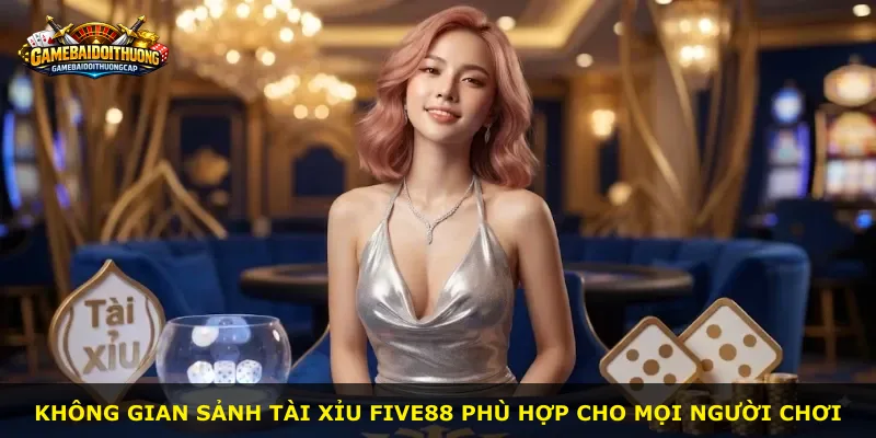 Không gian sảnh tài xỉu Five88 phù hợp cho mọi người chơi