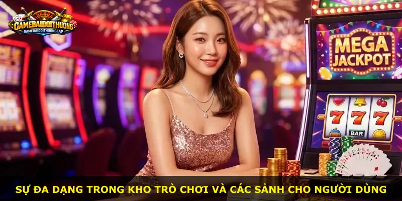 Sự đa dạng trong kho trò chơi và các sảnh cho người dùng
